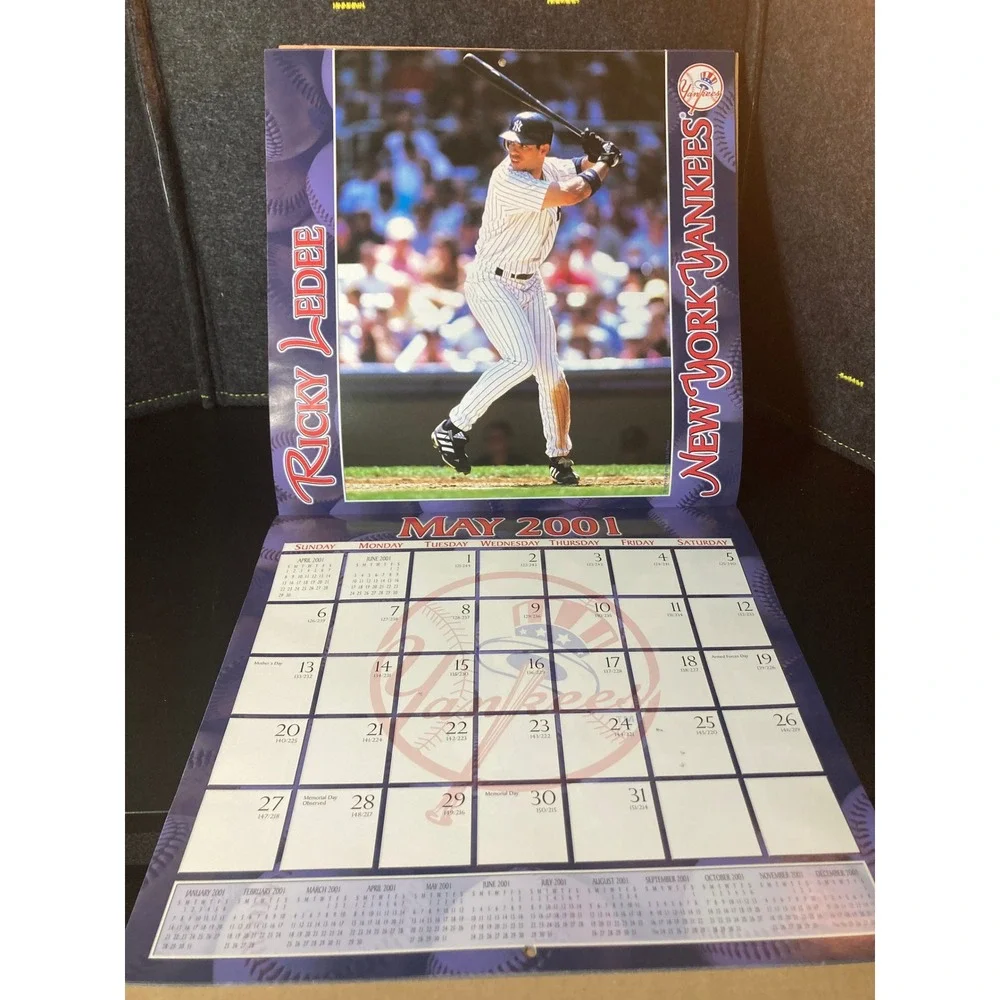 New York Yankees 2001 Team Calendar MLB Vintage Derek Jeter Jorge Posada JT & Co